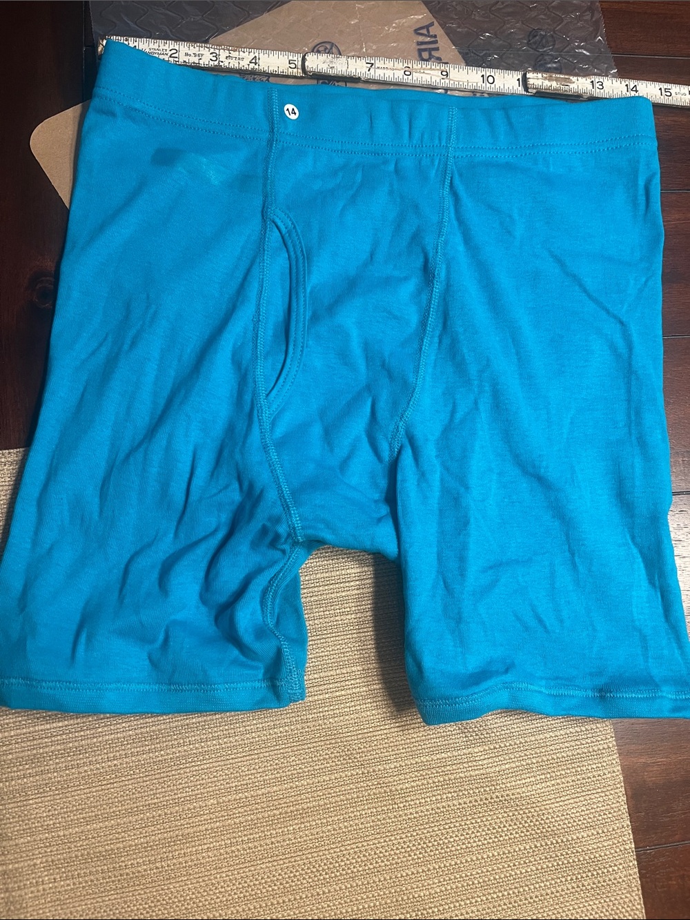 .14…Gildan Men's Boxer Briefs in Bright Turquoise Blue X-Large